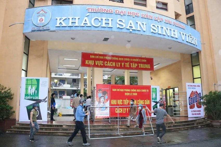 Khách sạn sinh viên thuộc cơ sở 1 của Trường Đại học Quản lý và Công nghệ Hải Phòng từng là cơ sở cách ly tập trung trong dịch COVID 19