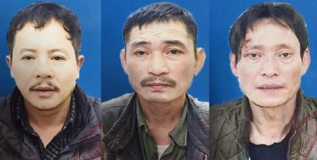 Ba nghi phạm trong vụ án.
