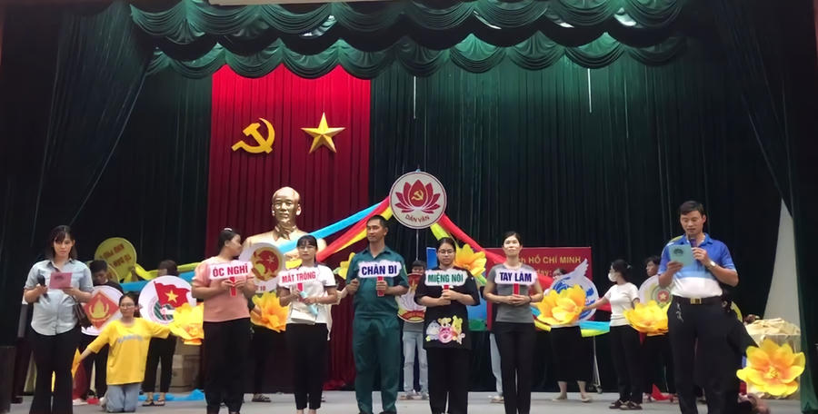 Doi thi P10 Tp Vung Tau tap luyen cho Hoi thi Dan van kheo