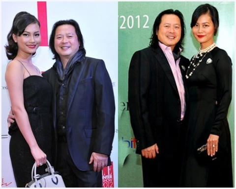 Đỗ Hải Yến bên người chồng thứ 2 là một Việt Kiều Mỹ- Calvin Tài Lâm. Ảnh: internet.