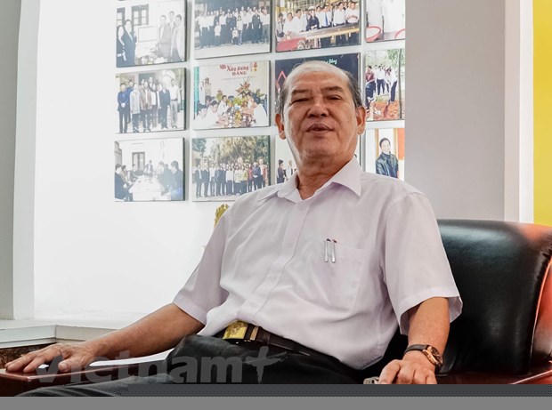 Ông Nguyễn Đức Hà (Ban Tổ chức Trung ương Đảng) trong buổi trao đổi với phóng viên VietnamPlus. (Ảnh: Minh Hiếu/Vietnam+)