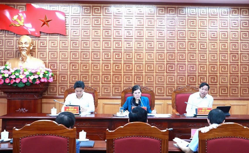Ban Chấp hành Đảng bộ tỉnh Lai Châu trước đó đã tổ chức Hội nghị cho ý kiến về Đề án sắp xếp đơn vị hành chính cấp xã. (Ảnh: UBND tỉnh Lai Châu).