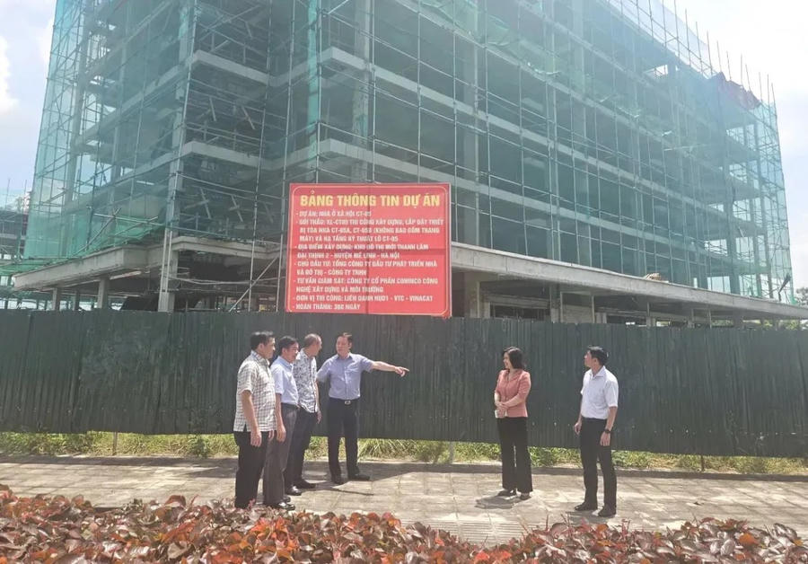 Ban Đô thị HĐND TP Hà Nội giám sát tình hình triển khai thực hiện các dự án nhà ở xã hội thuộc khu đô thị mới Thanh Lâm - Đại Thịnh 2, xã Quang Minh.