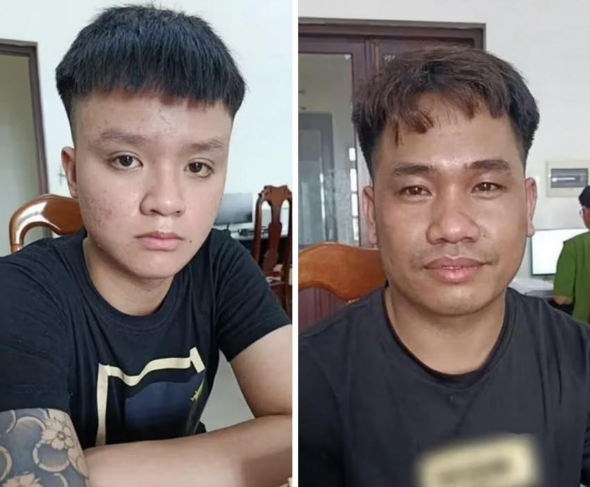 Hai đối tượng bị truy nã Huỳnh Nguyễn Duy và Phùng Văn Khỏe.