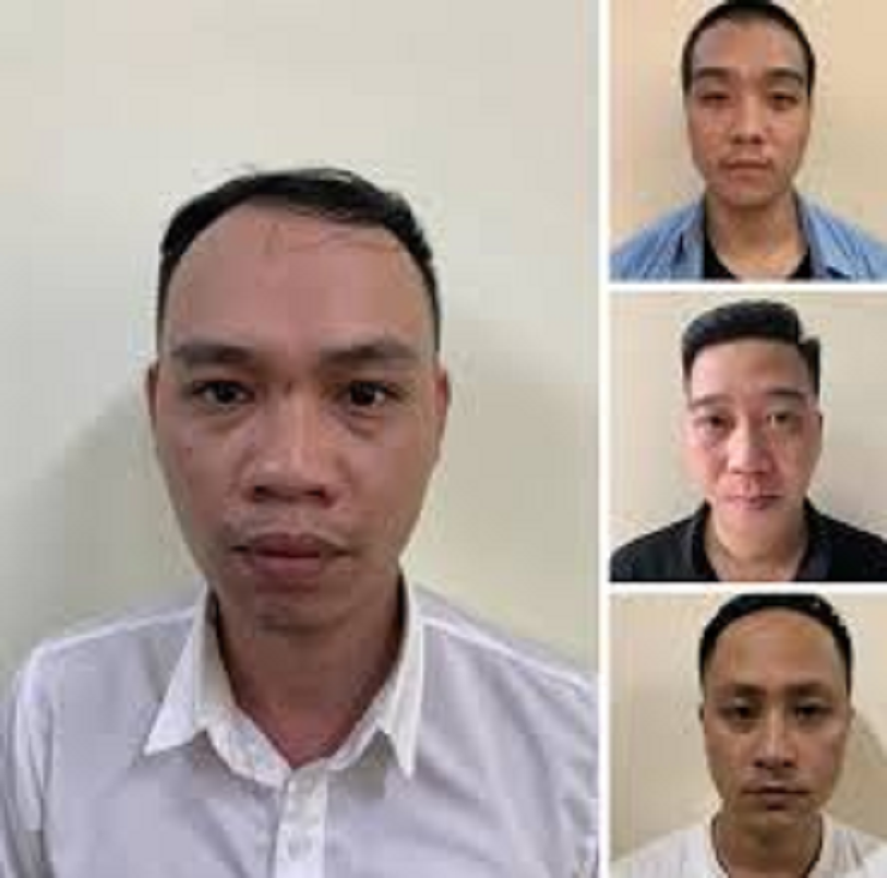 Chân dung nhóm đối tượng bị lực lượng chức năng bắt giữ (Ảnh: Công an TP Hà Nội).