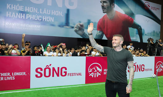 David Beckham“thắp lửa” tại “Sống” Festival của AIA