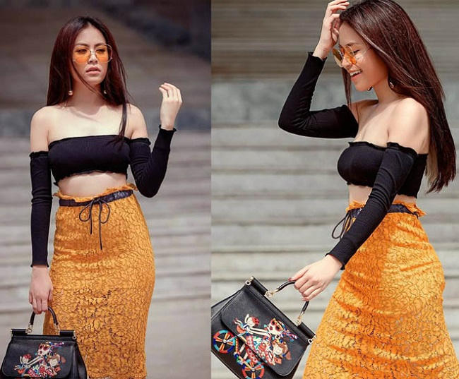 Hoàng Thùy Linh cũng tậu cho mình ngay chiếc áo bra gợi cảm này.