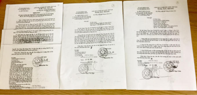 Những văn bản Đà Nẵng thống nhất chủ trương đồng ý cho Mường Thanh đầu tư xây dựng bãi đậu độ xe, nhà trẻ, công viên…khắc phục những sai phạm trong việc tự ý chuyển đổi công năng ở khối chung cư Mường Thanh Sơn Trà.