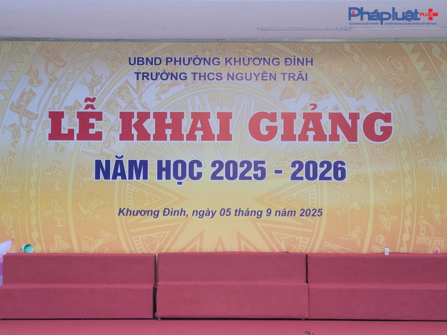 Tại điểm trường THCS Nguyễn Trãi (Khương Đình, Hà Nội).