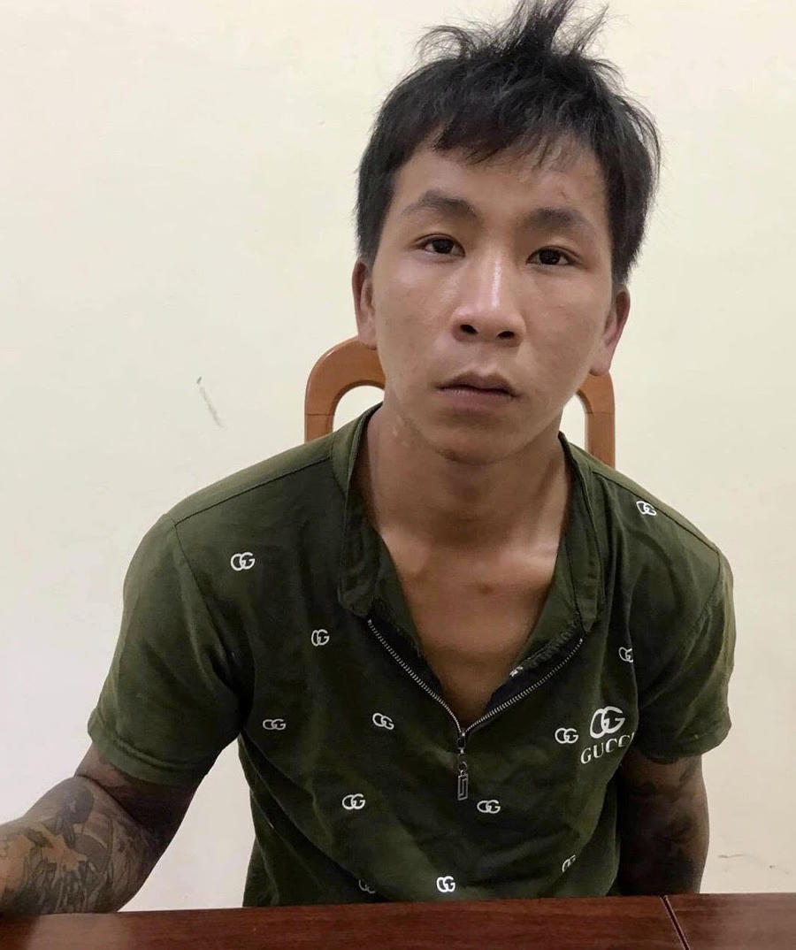Đối tượng Cao Văn Lợi tại cơ quan Công an