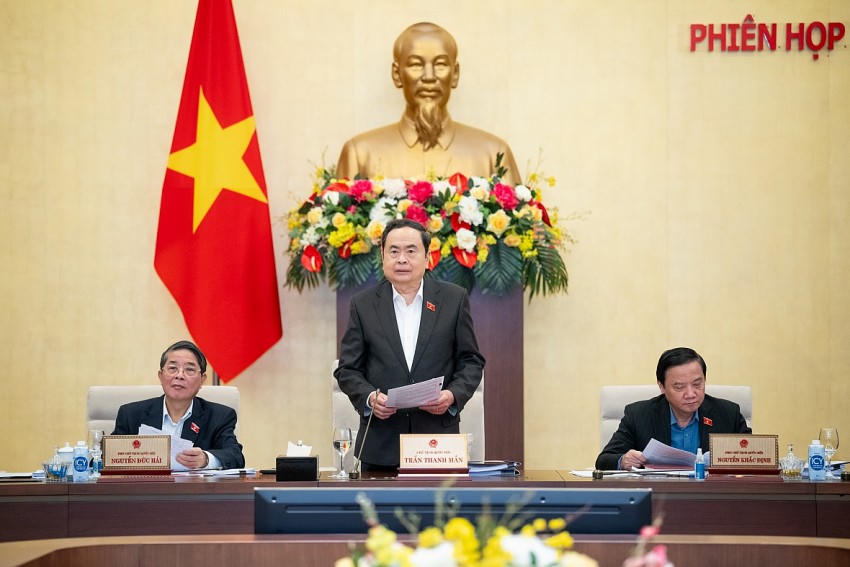 Chủ tịch Quốc hội Trần Thanh Mẫn phát biểu kết luận. Ảnh: quochoi.vn
