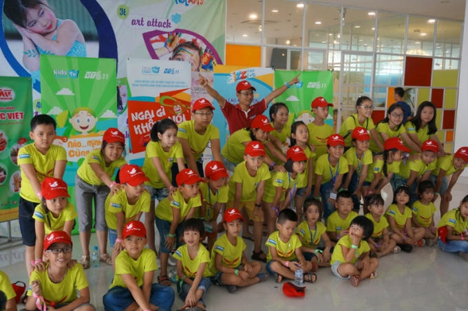 Các bé đều rất hào hứng khi tham gia buổi casting.