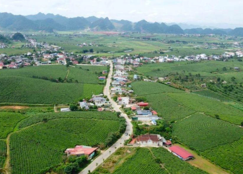 Một góc thị xã Mộc Châu.