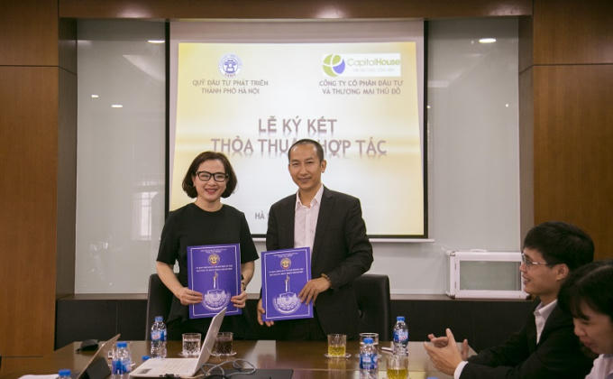 Lễ ký thỏa thuận hợp tác giữa Capital House và Quỹ Đầu tư Phát triển Thành phố Hà Nội