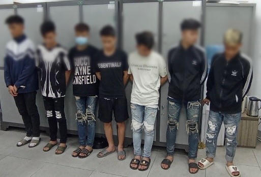Các đối tượng bị bắt giữ.