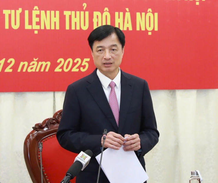 Bí thư Thành ủy Hà Nội Nguyễn Duy Ngọc phát biểu.