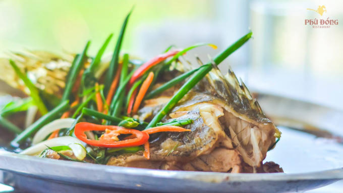 Cá song hấp xì dầu ngon bổ cho bữa cơm gia đình