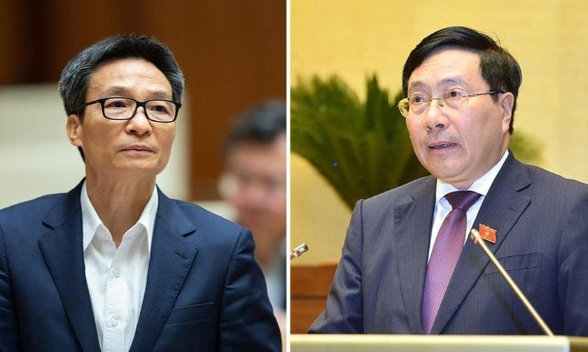 Hai Phó Thủ tướng Phạm Bình Minh và Vũ Đức Đam.