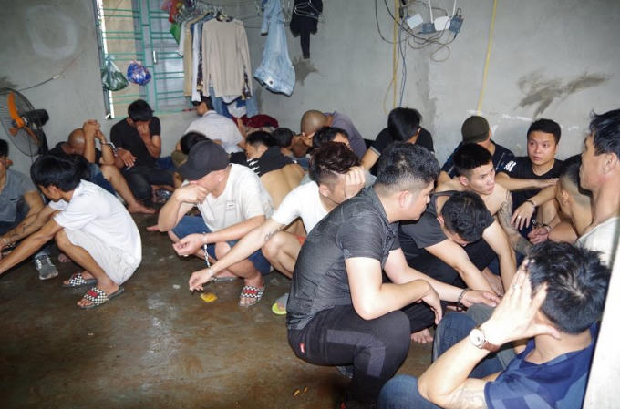 Các đối tượng bị bắt giữ.