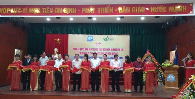 Lễ công bố quyết định của Bộ Y tế công nhận BV Đa khoa Hợp Lực là BV vệ tinh lĩnh vực ngoại chấn thương của BV Hữu nghị Việt Đức.