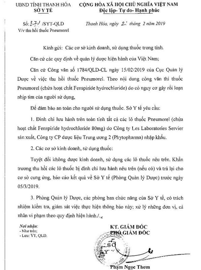 Theo Cục Quản lý Dược, thuốc Pneumorel (chứa hoạt chất Fenspiride hydrochloride) có nguy cơ gây rối loạn nhịp tim của người sử dụng.
