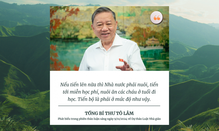 Tư tưởng chỉ đạo của Tổng Bí thư đã và đang trở thành hiện thực khi Bộ Chính trị quyết định miễn học phí cho học sinh các trường công lập trên cả nước.