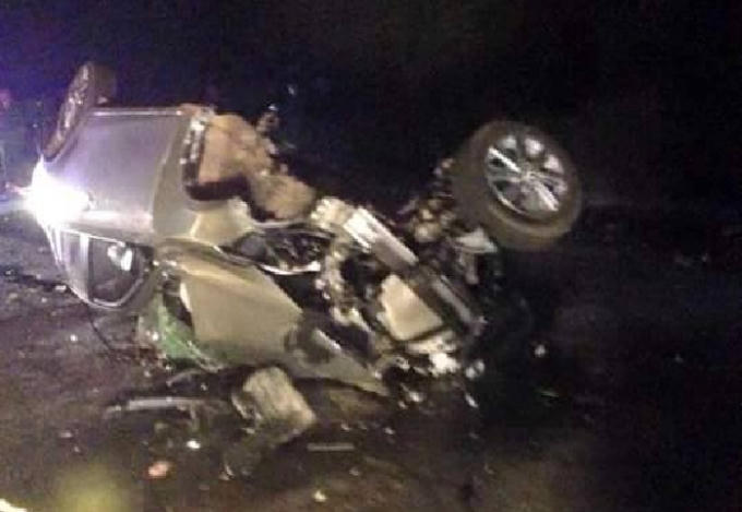 Hiện trường xảy ra vụ tai nạn.