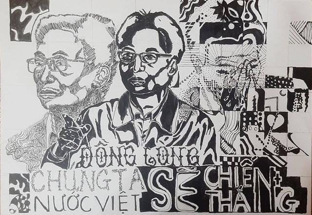 Chân dung Phó Thủ tướng được thể hiện sống động dưới ngòi bút sinh viên Triệu Chu Quốc Thái - ngành Thiết kế đồ họa, ĐH FPT TP.HCM