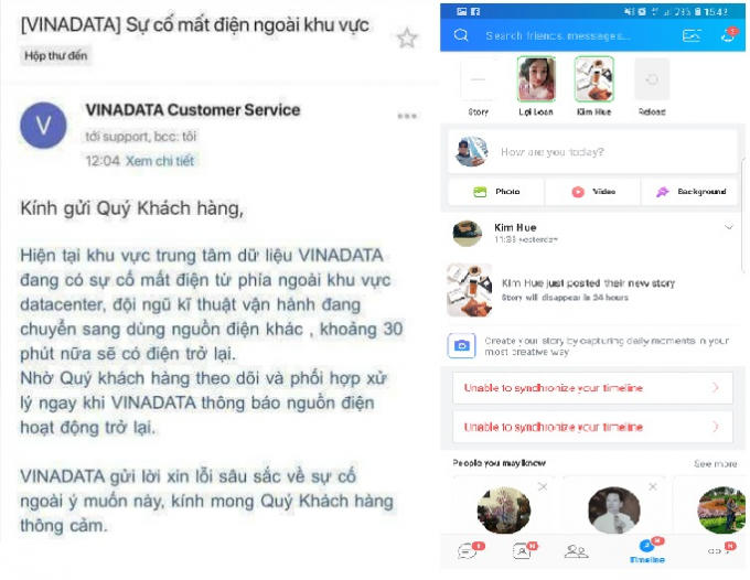 Sau hơn 5 tiếng đồng hồ sập nguồn, Zalo vẫn chưa thể "sống lại".