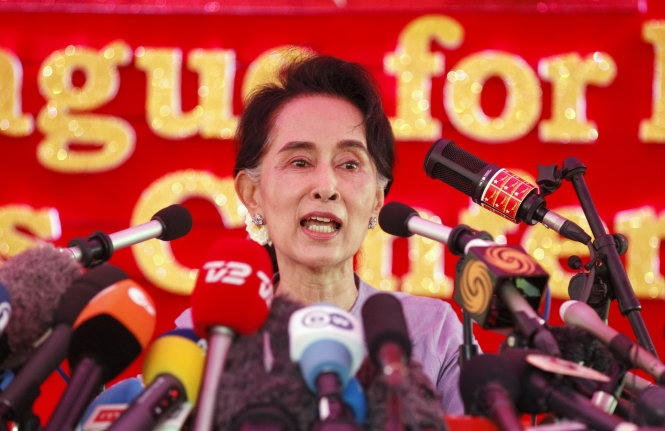 Bà Aung San Suu Kyi đắc cử Hạ nghị sĩ Myanmar. (Ảnh: Reuters)
