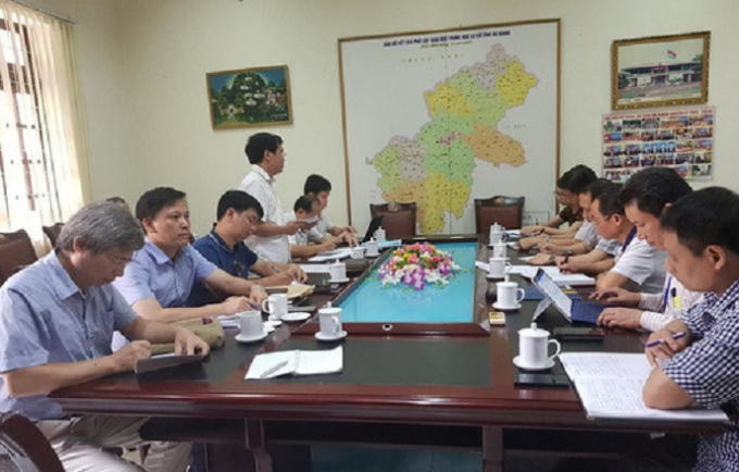 Tổ công tác làm việc với Hội đồng thi Sở Giáo dục và Đào tạo Hà Giang. Ảnh Giáo dục và thời đại.