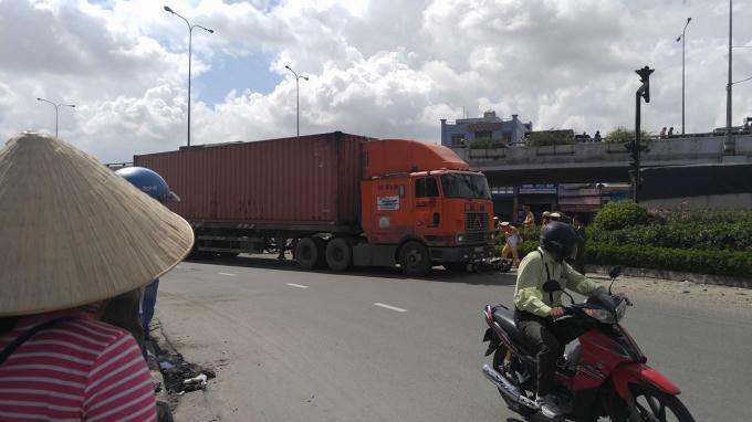 Hiện trường vụ tai nạn.