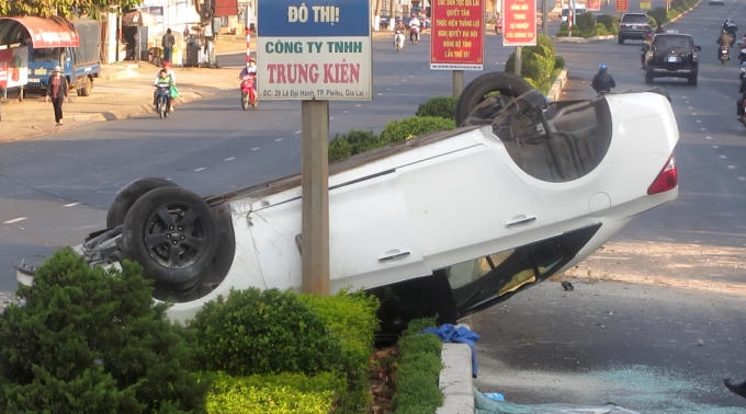 Hiện trường vụ tai nạn.