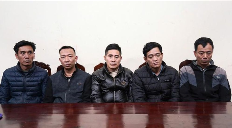 Các đối tượng Phùng Minh Hiển, Nguyễn Văn Tài, Nguyễn Đình Đức, Lưu Văn Thắng, Nguyễn Duy Hải tại Cơ quan Công an.