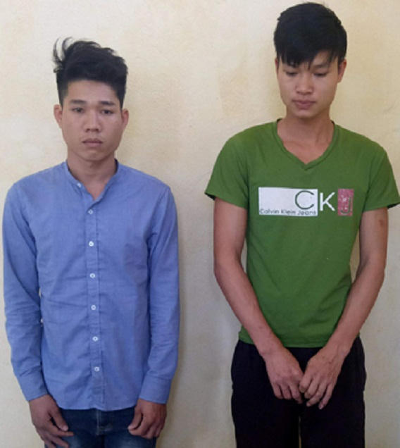 đối tượng Nguyễn Văn Chung và Nguyễn Văn Thanh (Ảnh Công an Thanh Hoá)