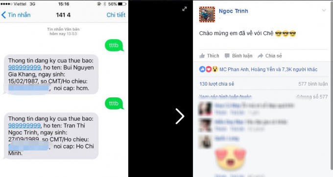 Ngọc Trinh vui vẻ khoe sim đắt giá trên Facebook. Chỉ vài giờ đồng hồ, dòng chia sẻ này đã nhận được hơn 5.000 lượt thích và hàng trăm bình luận chúc mừng. Ảnh: motthegioi.vn.