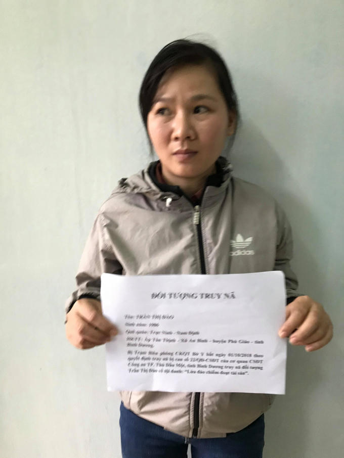 Đối tượng Trần Thị Đào bị bắt giữ tại cửa khẩu Bờ Y, Kon Tum.