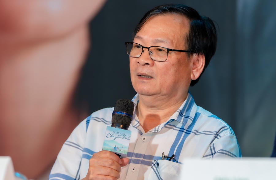 Nhà văn Nguyễn Nhật Ánh tại sự kiện giao lưu. Ảnh: NSX