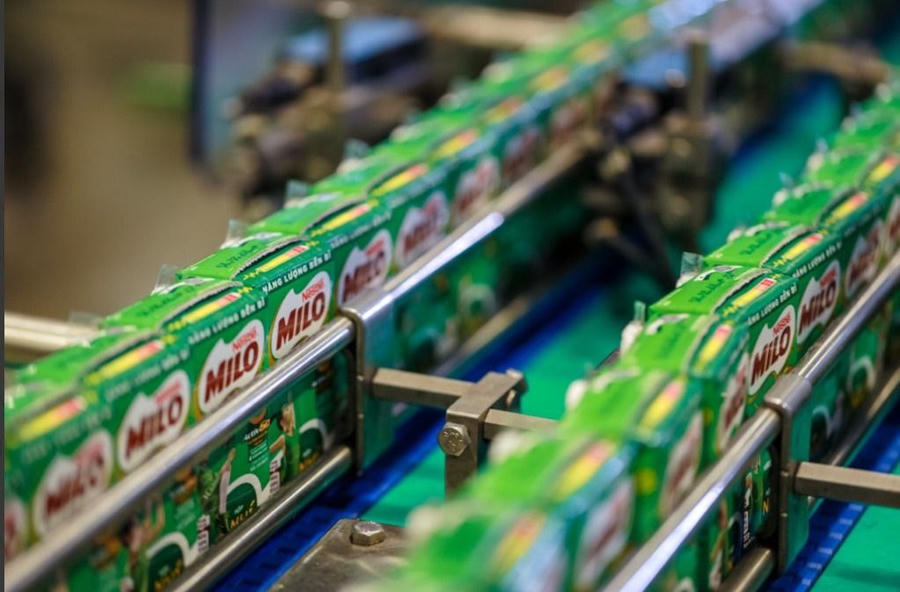 Dây chuyền sản xuất sữa Nestlé MILO.