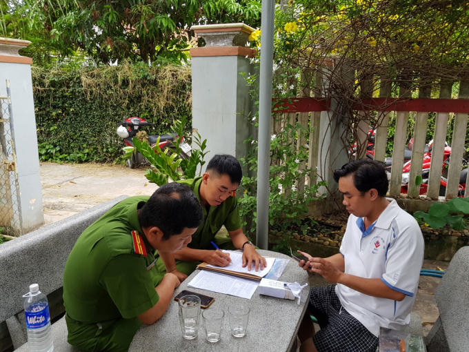 Ông Thuần cung cấp thông tin cho cơ quan công an.