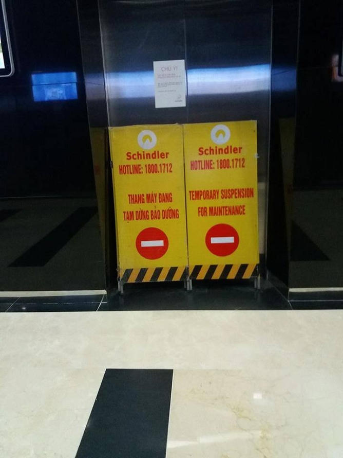 Ngay sau khi sự việc xảy ra, thang máy này đã được tàm dừng khai thác để bảo dưỡng.