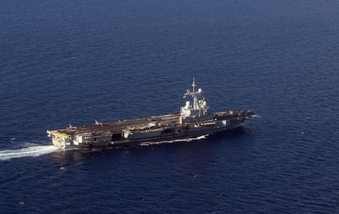 Tàu sân bay Charles-de-Gaulle của Pháp. (Ảnh:AFP)
