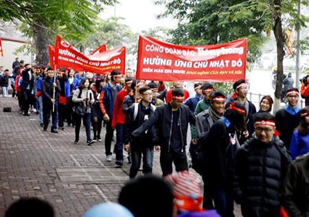 Đến thời điểm này 17/1, ngày hội Hiến máu nhân đạo đã tiếp nhận hơn 12.000 đơn vị máu. Ảnh: Phapluatplus.