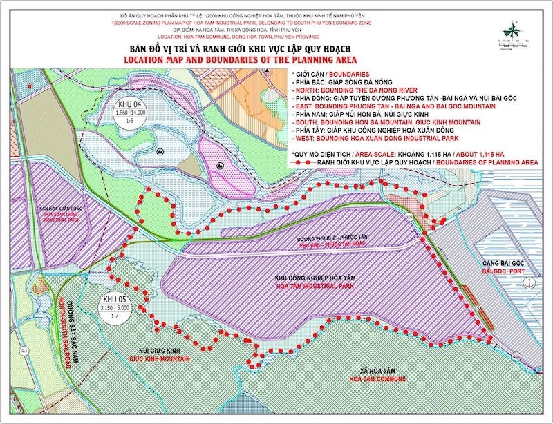 Khu công nghiệp Hòa Tâm tại tỉnh Phú Yên. Ảnh: Ban Quản lý Khu kinh tế Phú Yên.