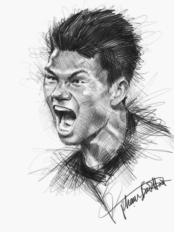 Xuân Mạnh, chàng cầu thủ đã thay Văn Hậu sau khi cậu bạn bị chấn thương và đã đá rất hay trên sân.