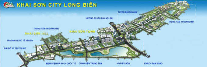 Khai Sơn City sở hữu quy mô lên tới hơn 180ha, mang đến thị trường nhiều loại hình sản phẩm cao cấp.