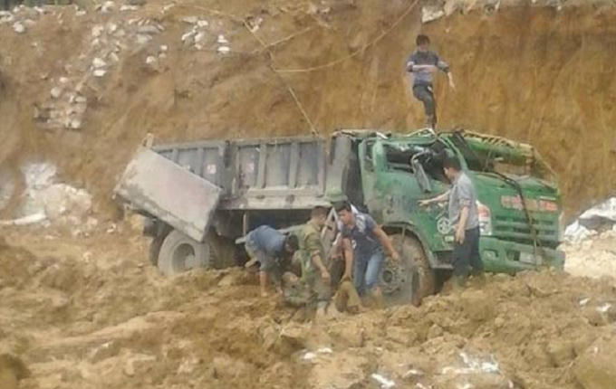 Hiện trường xảy vụ tai nạn.