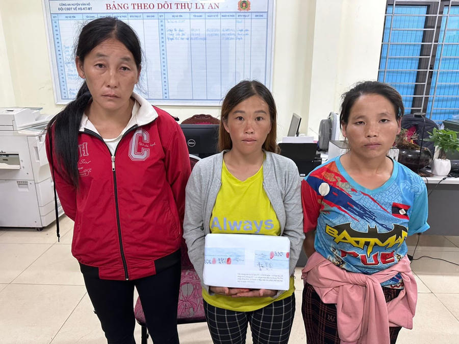 Các nghi phạm bị cơ quan công an bắt.