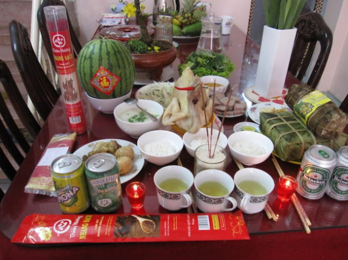 Mâm lễ cúng Tất niên. Ảnh minh họa/Nguồn: Báo Giao thông.