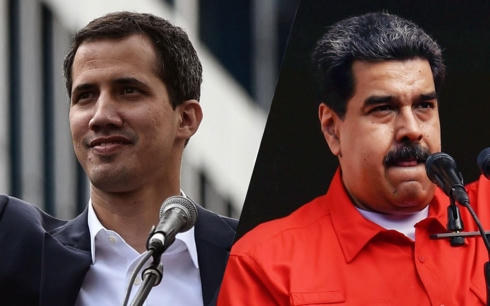 Lãnh đạo đối lập Venzuela Guaido (trái) và Tổng thống Maduro. Ảnh: MSNBC.